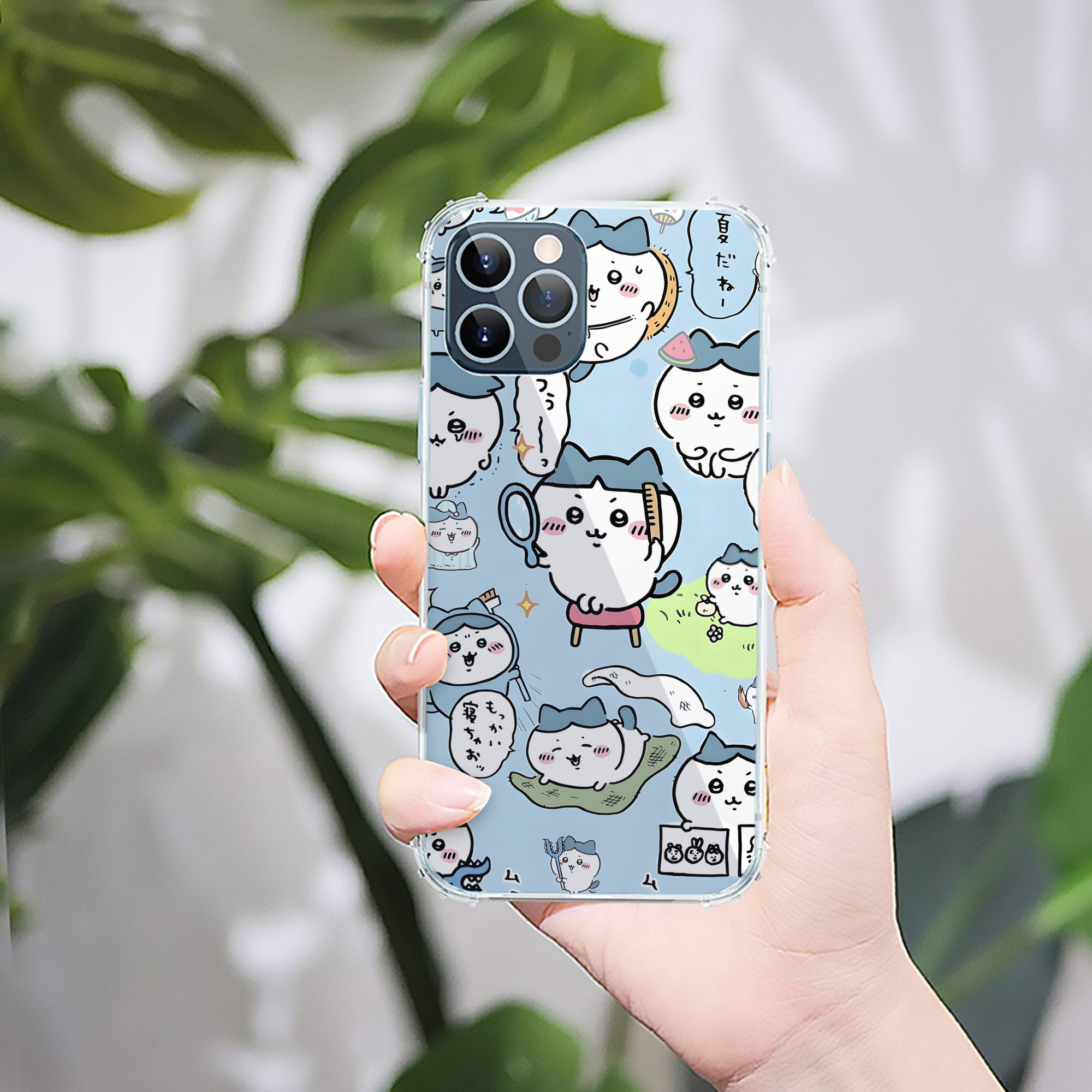 （画像用） ちいかわ Chii-kawa 【iPhone 12シリーズ対応】透明スマホケース（クリアソフトケース）